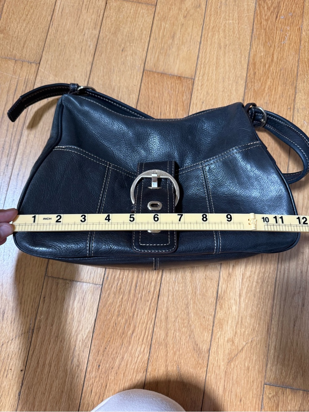 Etienne Agner Y2K 90s Stella Hobo Bag Black Leather Shoulder Purse Buckle Slouch - Picture 16 of 16
